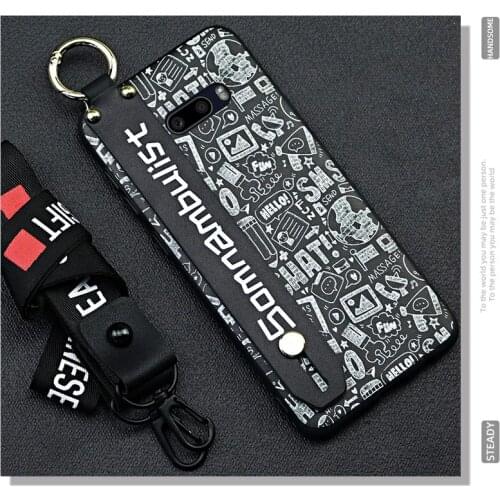 Anti-dust Phone Case For LG G8X ThinQ Wristband Lanyard Silicone Shockproof Phone Holder Waterproof Dirt-resistant Back Cover