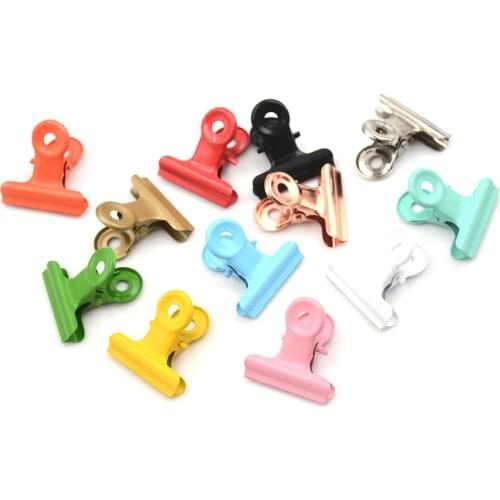 5pcs/lot Paper Clips Cute Metal Binder Clips Folder Notes Letter Paper Clip Clamp 12 Colors School Office Supplies Stationery