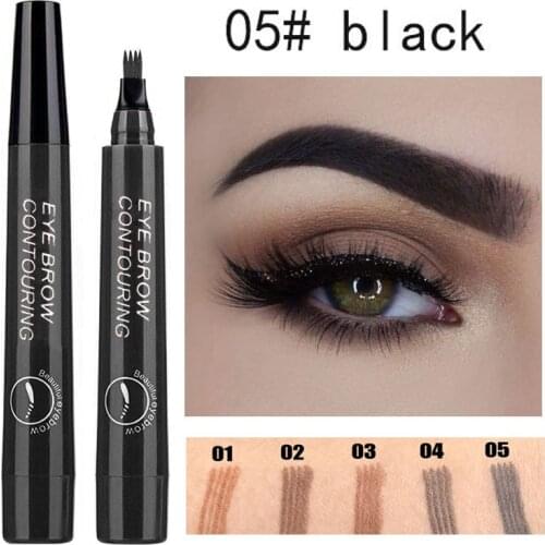 1Pcs Women Makeup Sketch Liquid Eyebrow Pencil Waterproof Brown Eye Brow Tattoo Dye Tint Pen Liner Long Lasting Eyebrow