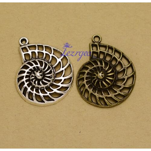 10pcs/lot--35x27mm, shell cham,Antique silver plated/bronze plated Conch Charms,DIY supplies,Jewelry accessories