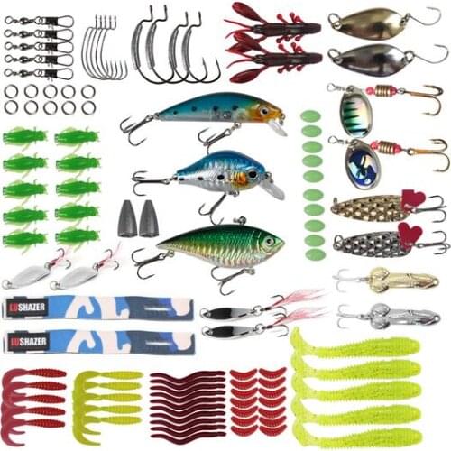105pc FISHING SOFT FAKE LURE SHAD SET WobbLer FOR TRolling vibraTor ITEM TAIL vib Vibration Sea Fishing