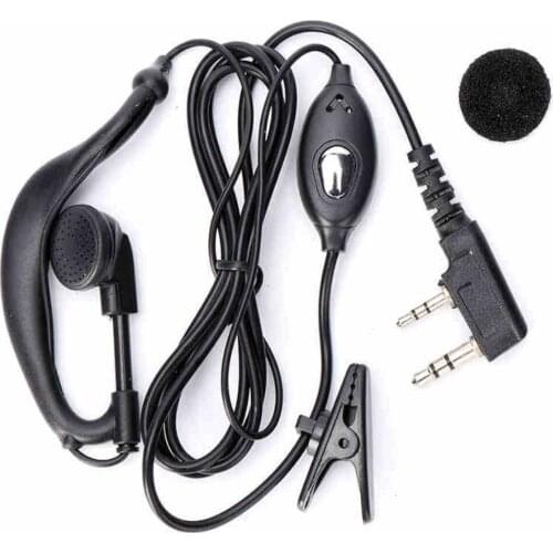 2x Two Way Ham Radio Hanging Ears Microphone Headset Walkie Talkie Earpiece Earphone Headset For BaoFeng UV5R Walkie Talkie