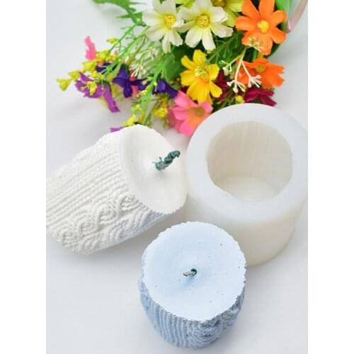3D Silicone Aroma Candle Mold Candle Gypsum Clay Making DIY Cake Chocolate Decorating Baking Mould Tool 85DA