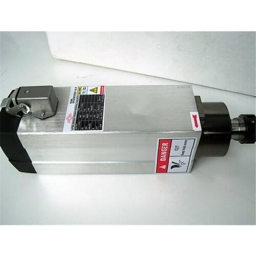 6HP 4.5KW 18000rpm ER32 Square Woodworking AC Spindle motor 4 bearings 120*103 380V 9.5A 300Hz air cooling CNC Router