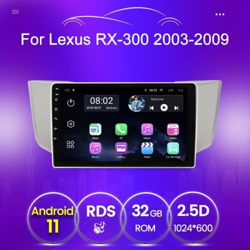 Android Quad Core 2+32GB For Lexus RX300 RX330 RX350 RX400H Toyota harrier 2003 2004 2005 2006 2007 2008 2009 Car Radio GPS Navi
