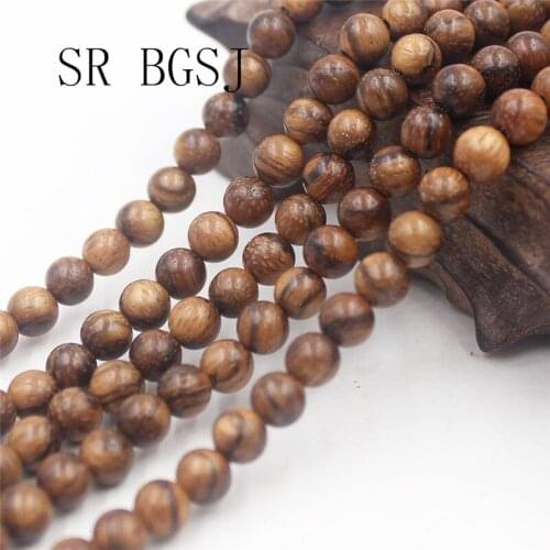 Free Shipping 108pcs 6mm 8mm 10mm Jewelry DIY Round Laos Huanghuali Wood Mala Meditation Spacer Beads