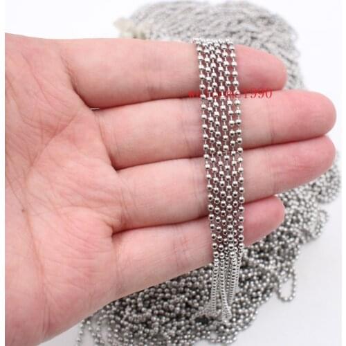 20meter Lot in bulk Lots more Size stainless steel Round Beads Chain Jewelry finding Marking DIY Chiap