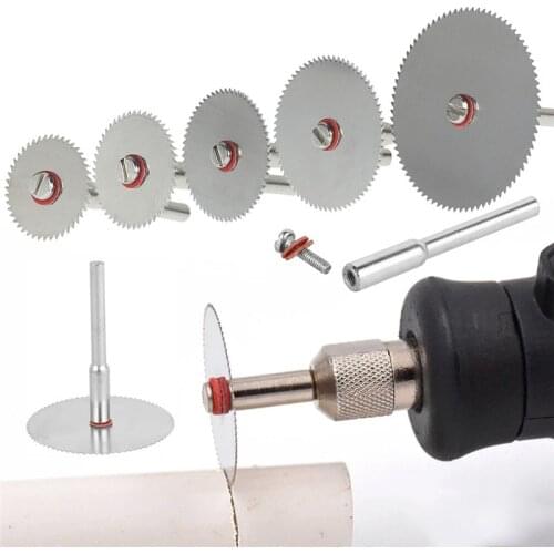 4Pcs/set Stainless Steel Slice Metal Cutting Disc with 1 Mandrel for Dremel Rotary Tools 22 25 32mm Cutting Disc