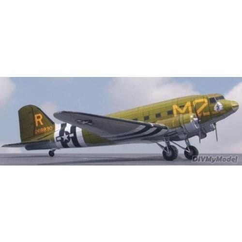DIYMyModeI Us C-47 transport aircraft DIY Handcraft Paper Model KIT Handmade Toy Puzzles Gift Movie props