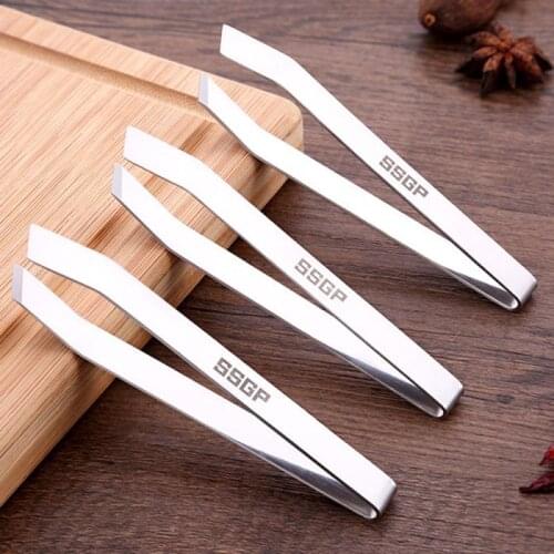 Hot Sale 420 Stainless Steel Metal Tweezers For Fish Hair, Kitchen Hair Remover, Plucking Skin Bones, Animal Tongs, Barbecue