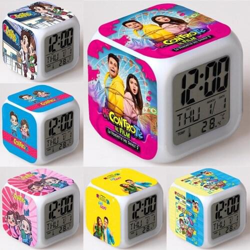 Me Contro Te Figurine LED Alarm Clock Colorful Touch Light Juguetes Figure Toys for Kids Children Boys Girls