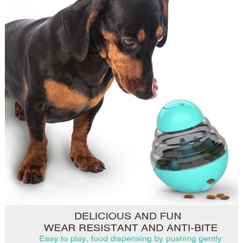 Interactive Dog Cat Food Treat Ball Bowl Toy Funny Pet Shaking Leakage Food Container Puppy Cat Slow Feed Pet Tumbler Toy