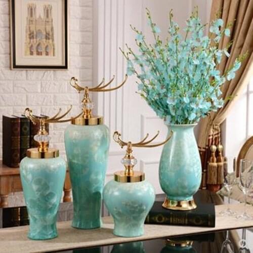European-style ceramic vases, home office, restaurant and bar decorations, beautiful Christmas and wedding decoration gifts
