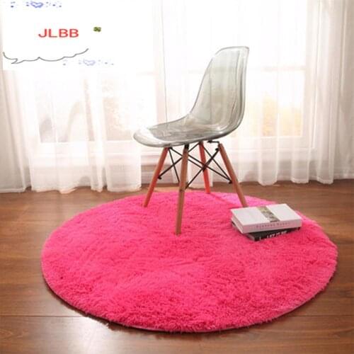 RULDGEE Fluffy Round Rug Carpet Circles Living Room Alfombra Coffee Table Blanket Bedroom Bedside Mat Computer Chair Yoga Rug
