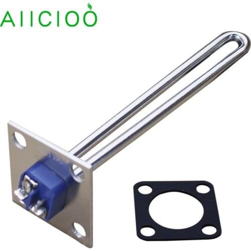 AIICIOO Square Flange Water Heater Electric Element for boiling Stainless Steel 304 24V 600W/36V 1200W/48V 1500W