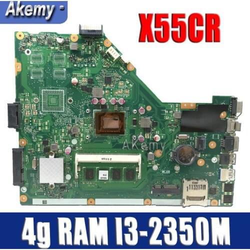Amazoon X55CR Laptop motherboard For Asus X55CR X55VD X55V Teste mainboard original 4g RAM I3-2350M