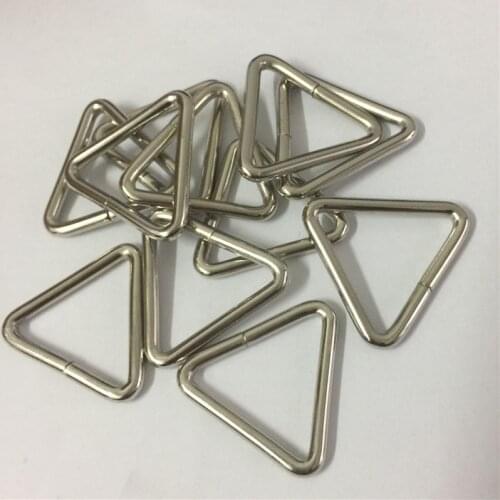 50PCS Metal Triangle Shape Buckle 20mm 25mm 7/8''1'' Unwelded Iron Dee Ring For Handbag Belt Leather Bag DIY Accessories