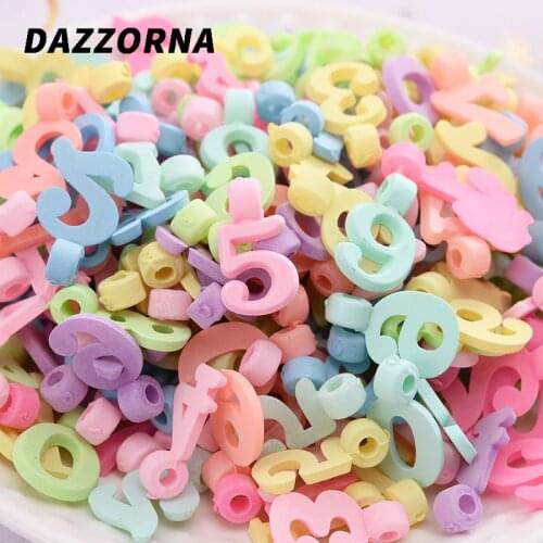 Cute Colourful Digital Shape 50-300Pcs/Pack Polymer Clay Loose Spacer Beads Slices Charms Jewelry Findings Making DIY Crafts