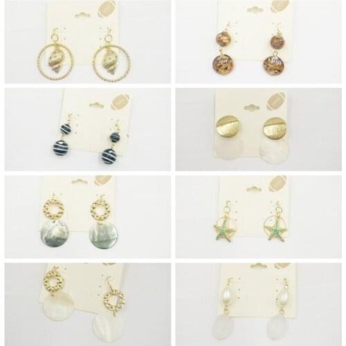 Cute Acrylic Geometric Shell Dangle Earrings For Women Round Small Simple Drop Earring 2020 New Design Spring&Summer Jewelry