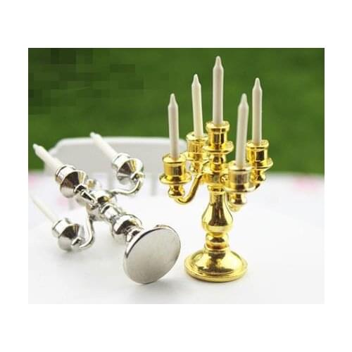 Miniature elegant candle holders Dollhouse miniatures Dollhouse decoration Miniature dnd Dollhouse miniature artisan Photography