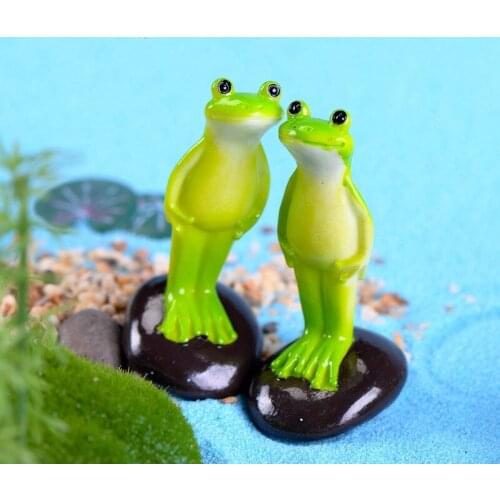 Moss Micro Landscape Decoration Bonsai Ornaments A Standing Frog Small Ornaments Fish Tank Pool Decoration Accessories