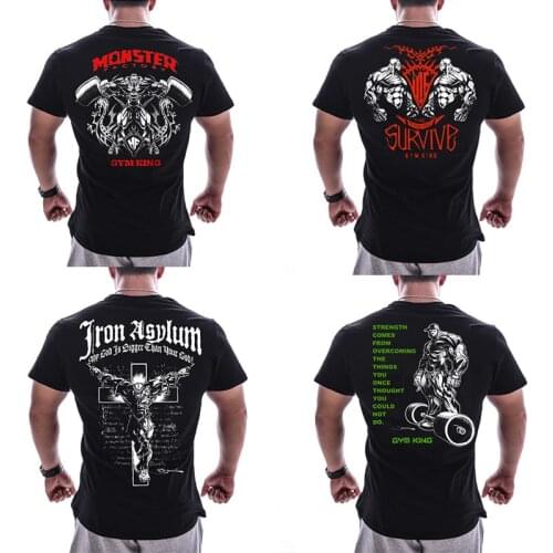 Mens t shirts fashion 2020 trending brand crossfit Summer running men short slevve Harajuku gyms sportswear Man casual Tops