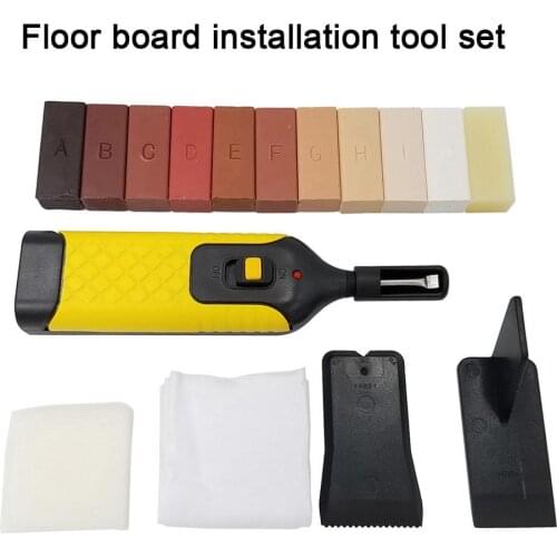 Damaged Laminate Floor Repair Kit 11-Color Wax Block Smoothing Cleaning Tool Set Kitchen Countertops Gap Repair Accessories