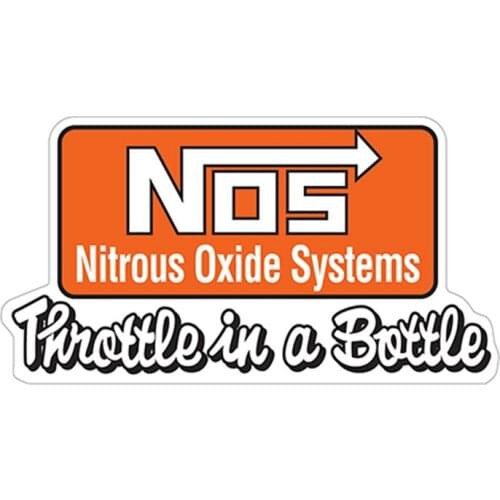 NOS Throttle In A Bottle Performance Car Stickers Styling Motorcycle Car PVC Decal Accessories Sunscreen Waterproof 13cm*7cm