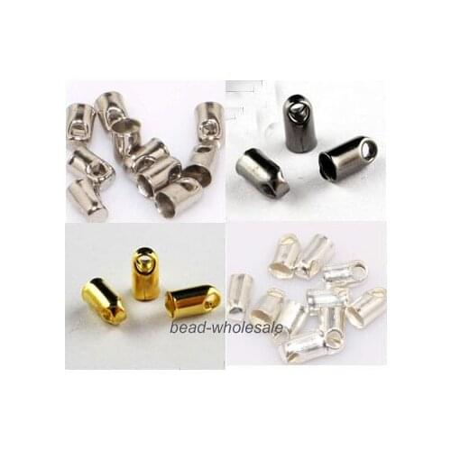OMH wholesale 300pcs Blunt Necklace End Tube Tip Findings Diy Bead Caps 2.4mm ZL535