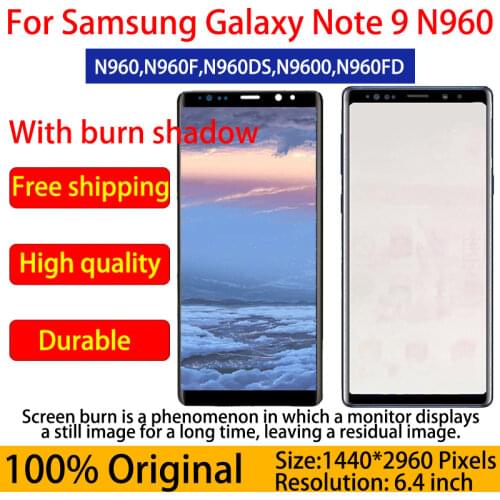 Original Note9 6.4'' lcd With Defect For Samsung Galaxy Note 9 N960 SM-N960F N960D Display with Touch Screen Digitizer Assembly