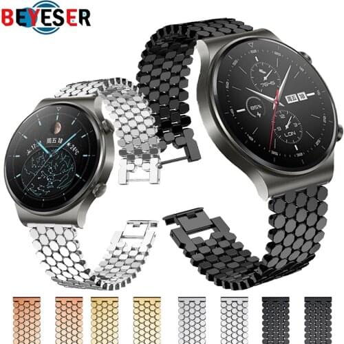 For HUAWEI WATCH GT2 Pro Stainless Steel Smart Watch Band Strap Alloy Metal Replacement Fashion Bracelet Wristband 22mm Correa