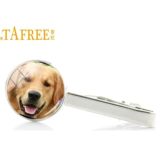 TAFREE New fashion dog lover gifts men tie clips retriever boxer poodle corgi animal love dog charms tie bar pins jewelry DG19