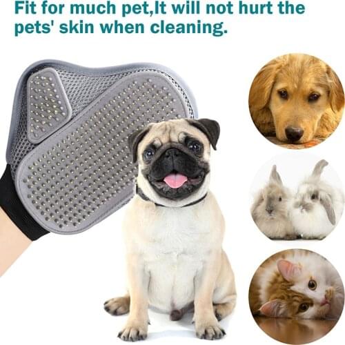 Pet Products Pet hair grooming gloves Dog Supplies Silicone Cleaning Massage Gloves Animal cleaning supplies hair combing comb