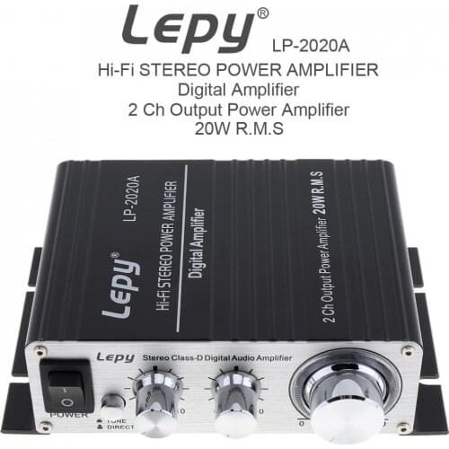 LEPY LP-2020A 20W x 2 2CH Digital Stereo Class-D Audio Amplifier Hi-Fi Stereo Power Amplifier with Over-current Protection