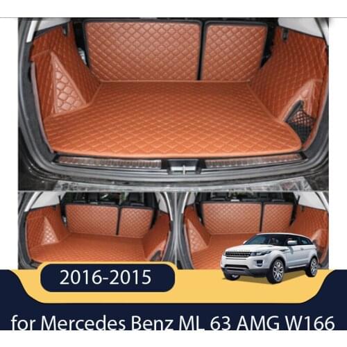High quality! Special trunk mats for Mercedes Benz ML 63 AMG W166 2016-2012 durable cargo liner mat boot carpets,Free shipping