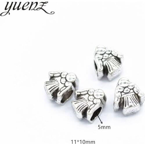 YuenZ 10pcs Antique Silver Color big hole angel Beads Spacers Beads Fit European Charm Jewelry Accessories DIY Findings R109
