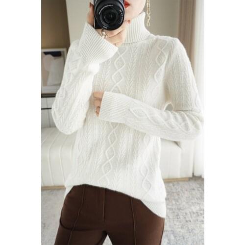 KOIJINSKY 2021 pure wool autumn winter top womens Lapel sweater knitted sweater