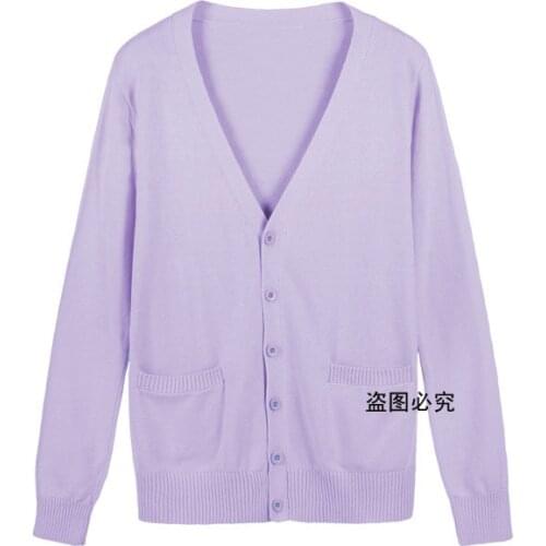 Winter Long-sleeved V-neck cardigan Sweater multi color JK Women Cotton Knit Cosplay K-ON anime custom clothes