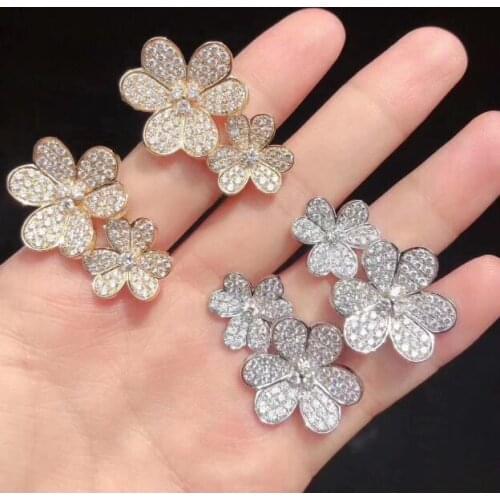 Female ring Solid 925 Sterling silver Flower Open Zircon CZ Engagement Wedding Band Rings for women Bridal Jewelry