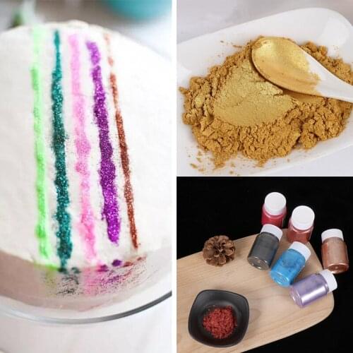 20g Gold Powder Glitter Powder Silver Pearl Powder Baking Color Dust Mousse Cake Fudge Macaron Chocolate Decoration
