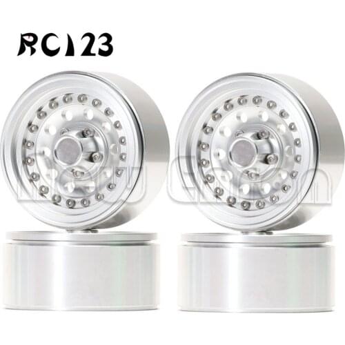 1.9inch Aluminum Alloy Beadlock Wheel Rim 4PCS for 1/10 RC Crawler Axial SCX10 90046 AXI03007 TRX4 Bronco Rc Car Parts