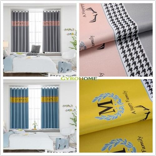 GY2843 A Happy Family Printing 1PC Short Curtain Living Dining Room "Customise" Bedroom