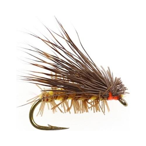 10Pcs Artificial Insect Bait Lure Deer Hair Caddis Fly Fishing Lures Soft Sea Bass Trout Fishing Fly Floating Bait Accessories