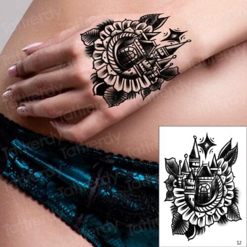 10pcs/lot hand rose tattoo henna stickers for hands tatouage temporaire femme tatoo finger temporary henna tattoos wholesale