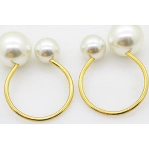 12Pcs Metal Napkin Ring Toast Buckle Napkin Western Table Buckle Napkin Ring Pearl Meal