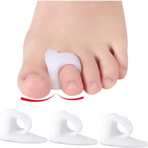 2PC Toe Separator Durable Silicone Soft Thumb Eversion Corrector Alleviate Pain Safe Repeated Use Finger Separato Feet Care Tool