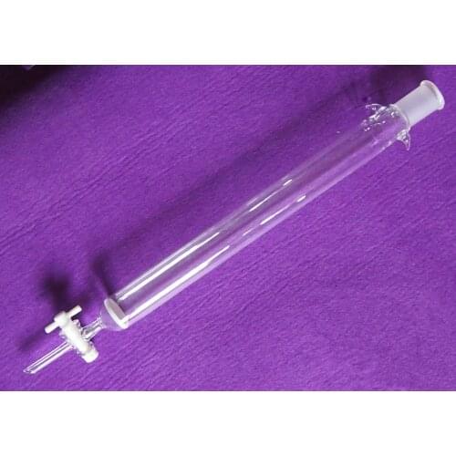 250ml,24/40,Glass Chromatography Column,35mm,Active Length 300mm,PTFE Stopcock