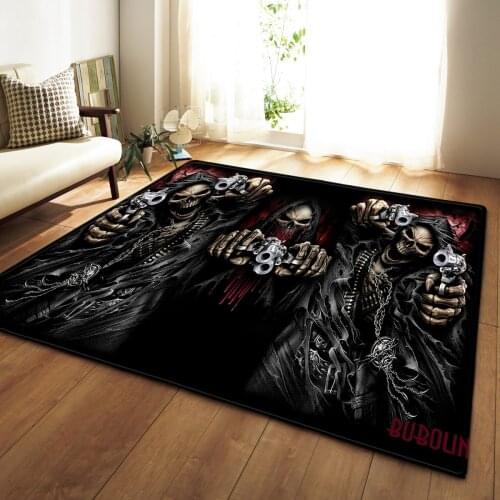 Terror Skull 3D Printing Carpets for Living room Bedroom Area Rug Kids room decorative carpet Child Play Mat Custom pattern size