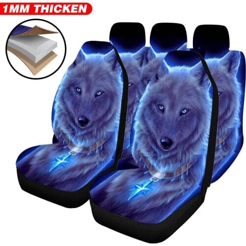5 Seats Car Seat Cover Universal all-inclusive Polyester Wolf Style Automobiles Seat Covers Interior Accessories Seat Protector