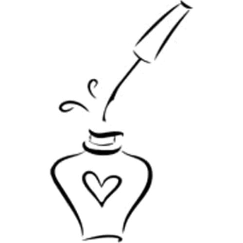 6.9cm*11.7cm Nail Polish Manicure Fashion Car Styling Motorcycle Decals Stickers Black/Silver S3-6926